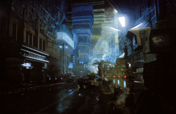 Blade Runner movie L.A. street scene