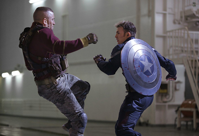Captain America: The Winter Soldier Georges St. Pierre vs. Chris Evans fight