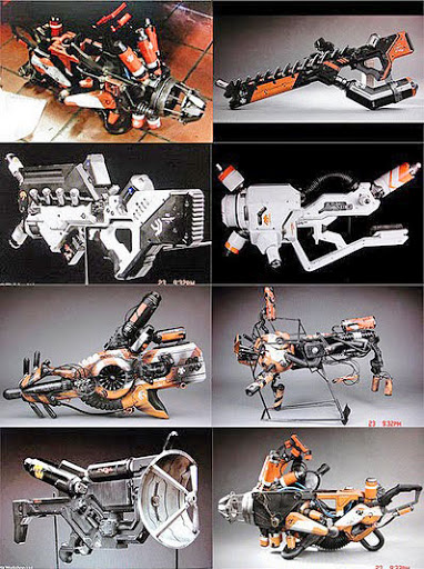 variety of weapons from District 9 movie