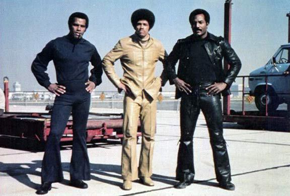 Jim Kelly with Fred Williamson and Jim Brown in Three The Hard Way