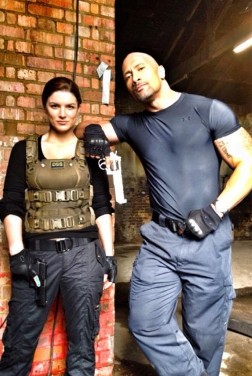 The Rock and Gina Carano from Fast & Furious 6