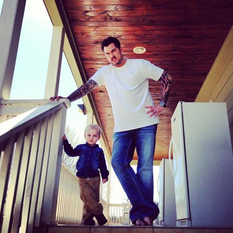 Marcus 
				Luttrell with his son Axe