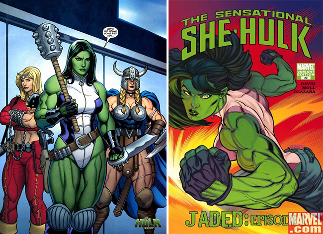 Muscular pictures of She Hulk comics
