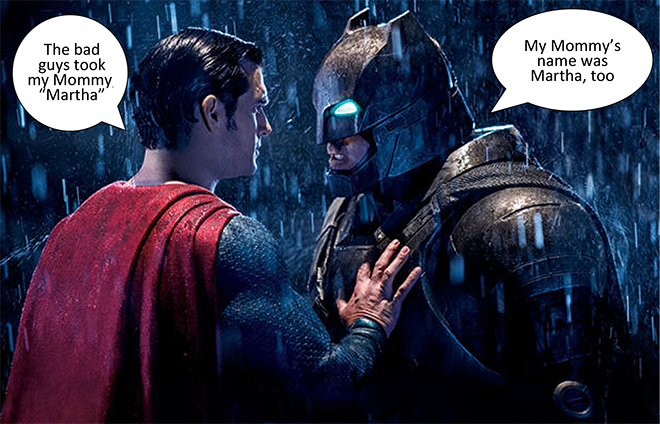 Momma's Boys Superman and Batman talk about their Mommys