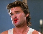 Big Trouble in Little China Kurt Russell with lipstick smear
