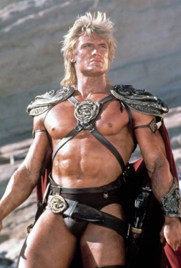 Dolph Lundgren as He Man in Masters of the Universe