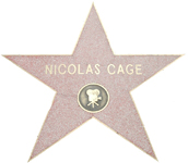 Nicolas Cage's star on the Hollywood Walk of Fame
