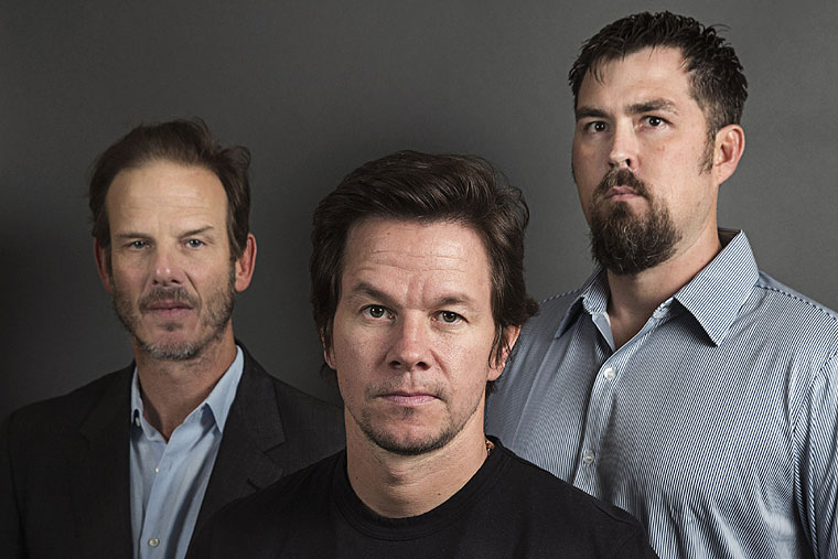 Peter Berg, Mark Wahlberg, and Marcus Luttrell