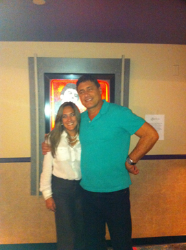 Mabel Soriano with Steven Bauer August 31 2011 at AMC Sunset Place in Miami