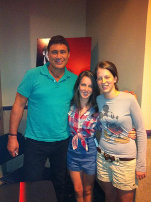 Steven Bauer with The Mann Sisters at Scarface August 31 2011 at AMC Sunset Place in Miami