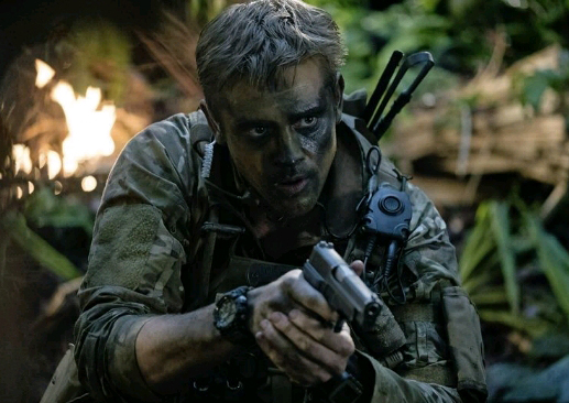 Boyd Holbrook as bad ass sniper Quinn McKenna in The Predator