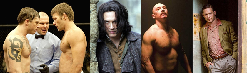 collage of Tom Hardy roles