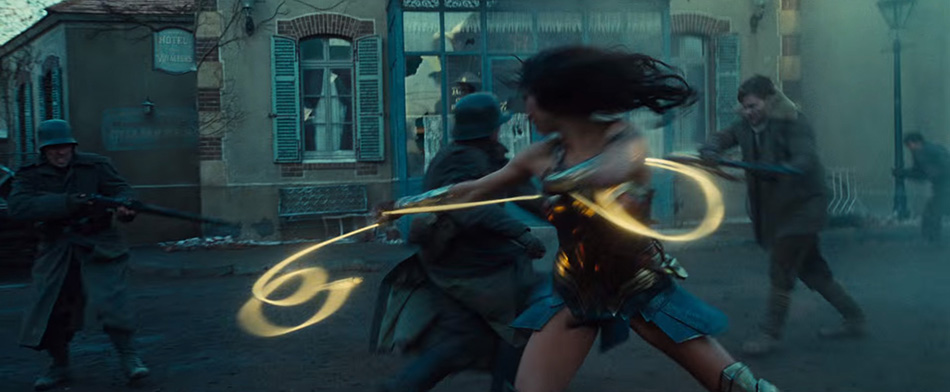 Wonder Woman uses the Lasso of Truth