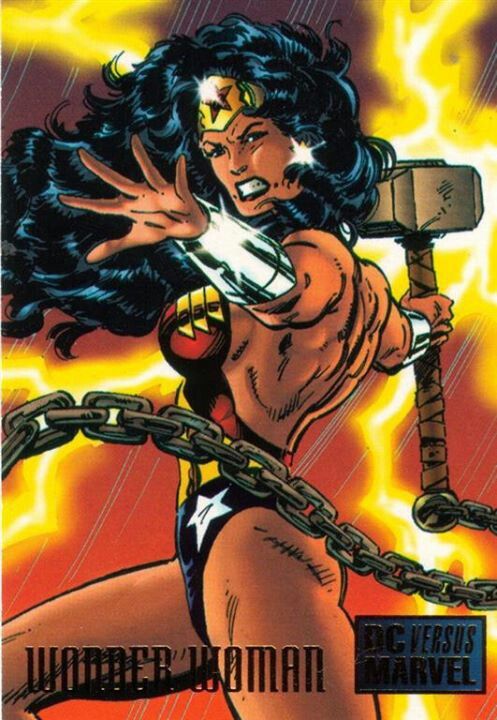 Wonder Woman wields Mjolnir