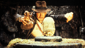 Indiana Jones stealing the gold idol in Raiders