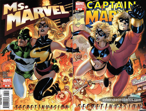 Ms Marvel and Captain Marvel female superheroes