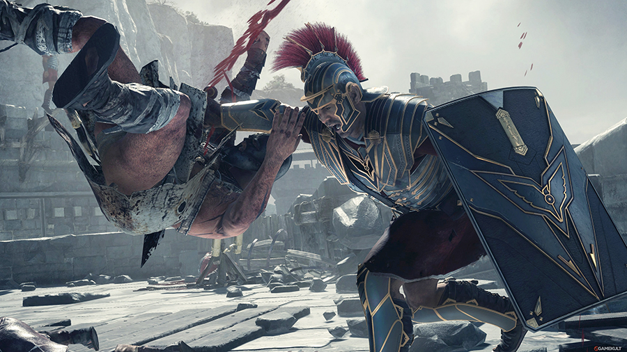 Ryse:Son of Rome game with gladiator killing an enemy