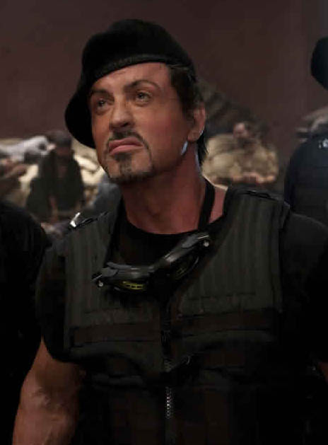 Stallone in the Expendables with beret