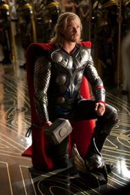 Chris Hemsworth as Thor comic book action movie