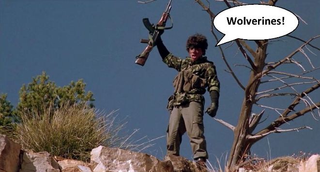 Wolverines battle cry moment in Red Dawn 1984